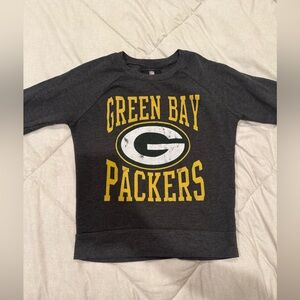 Packers Retro Style NFL Team Apparel Charcoal Sweatshirt